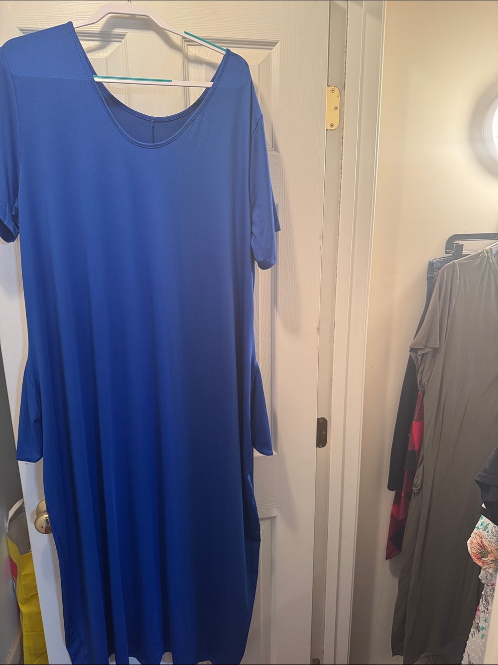 SHEIN Royal Blue Scoop Neck Maxi Dress